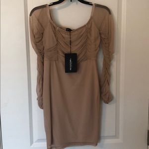 Off the shoulder mesh dress